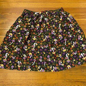 Modcloth Ditsy Mushroom Skirt L